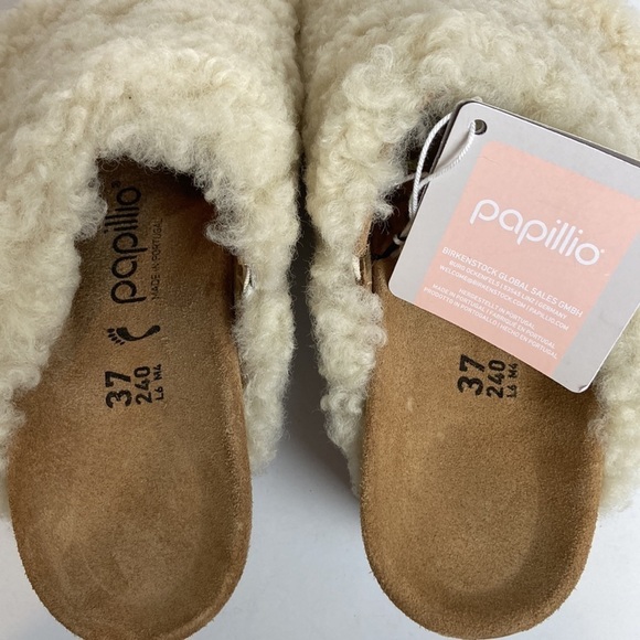 Birkenstock NWT Papillio Made in Portugal Namica Teddy Wedge Sandal 37 US 6 Boho - Picture 12 of 16